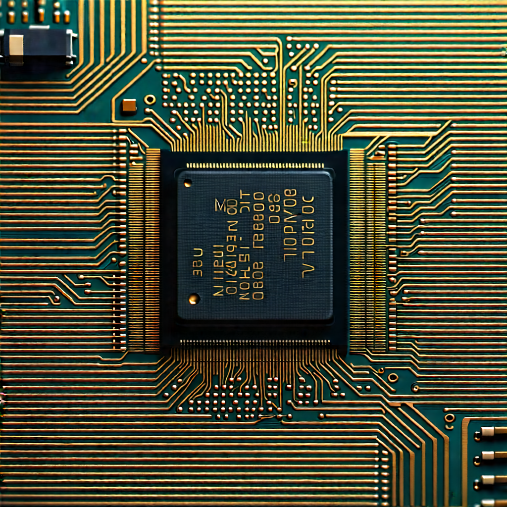 Close-up of microprocessor