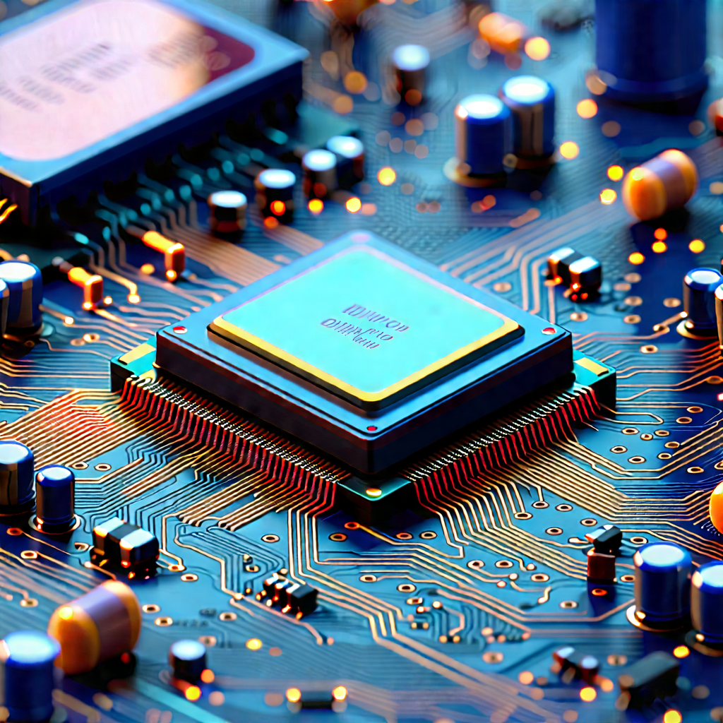 Close-up of electronic circuit