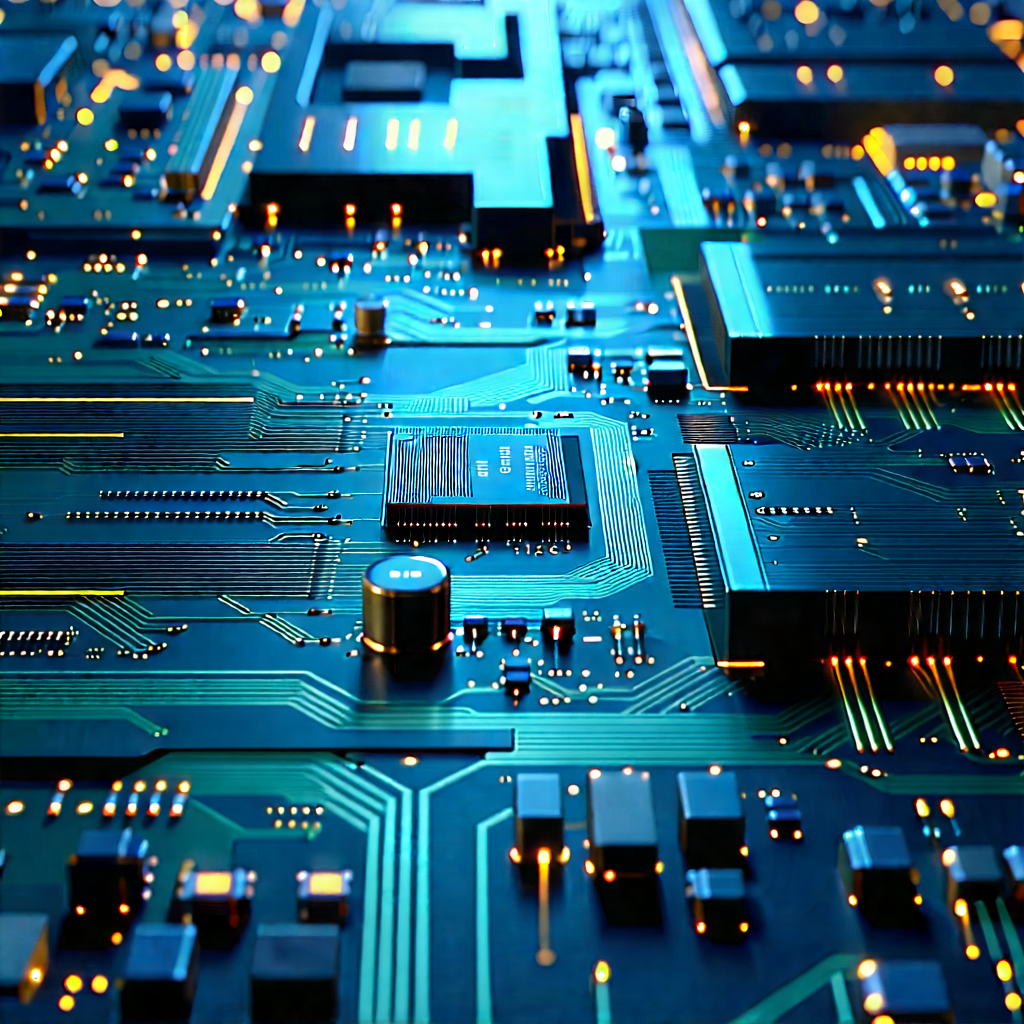 Close-up of electronic circuit