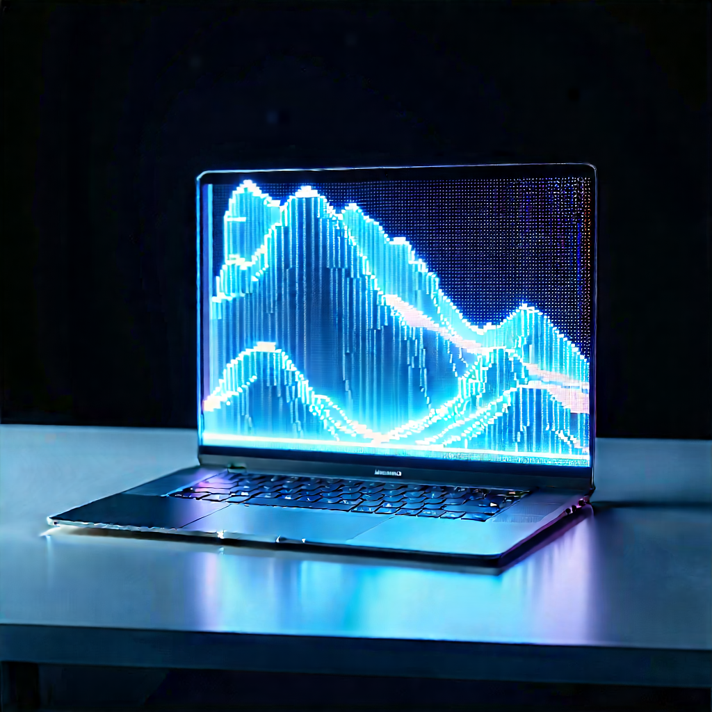 Laptop With Holographic Display With Laptop Computer