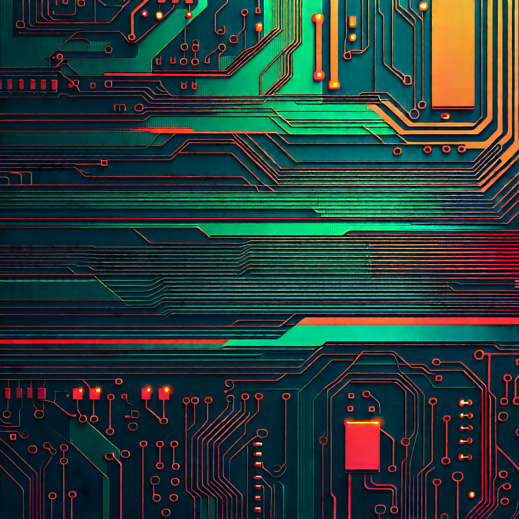 Close-up of electronic circuit