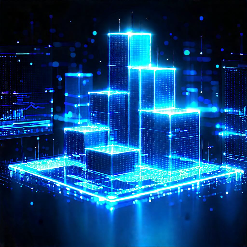 Financial Technology In Tech Office With Image, There