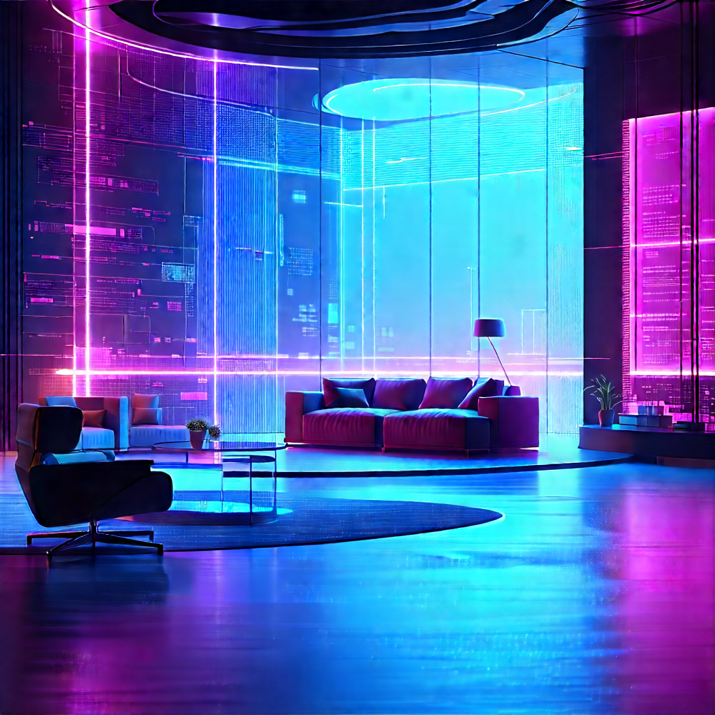 Futuristic Tech Startup Office With Image, There