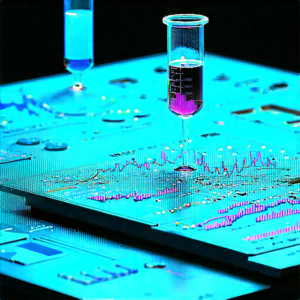 Financial Technology In Modern Laboratory With Image, There