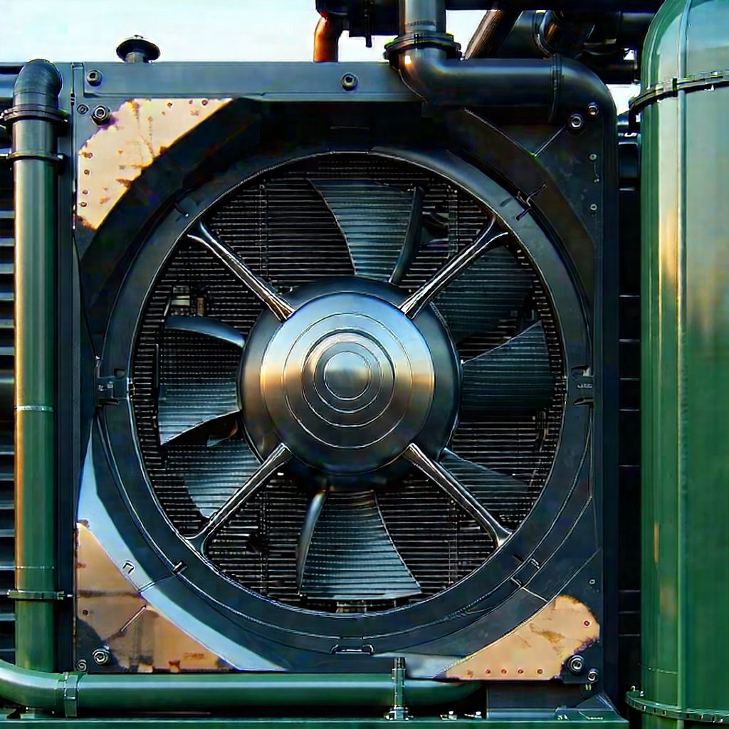 Close-up of cooling system