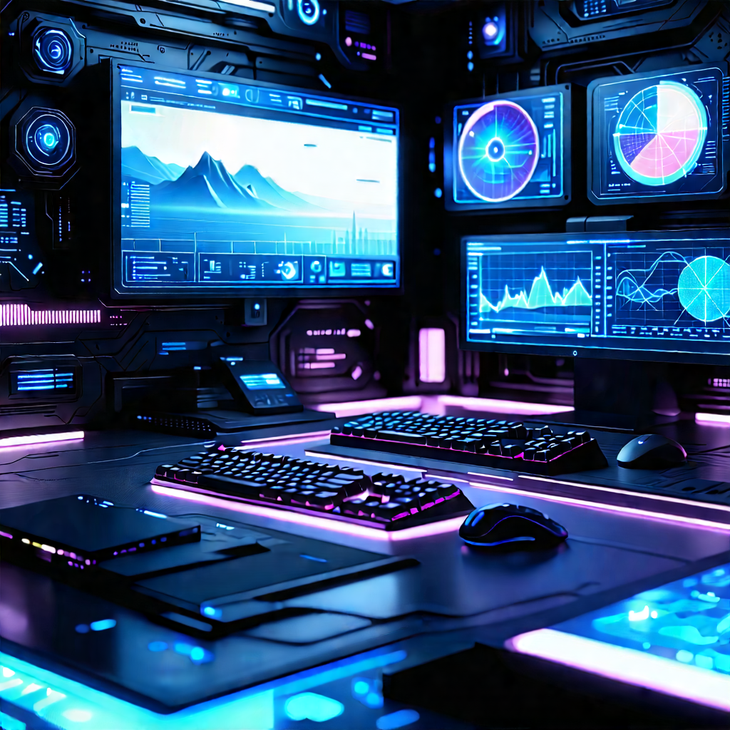 (futuristic:1.23) digital workspace