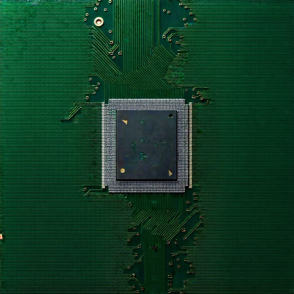 Close-up of microprocessor