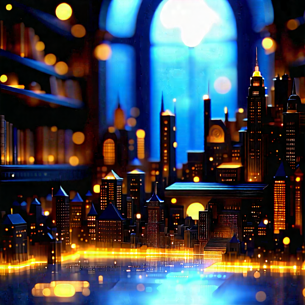 Educational Technology In Research Center With Painting City