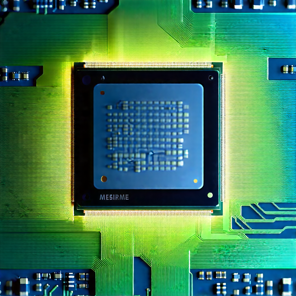 Close-up of microprocessor