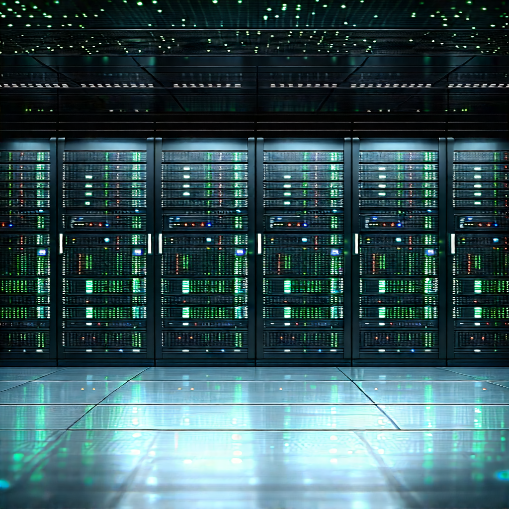 Server rack with digital particles