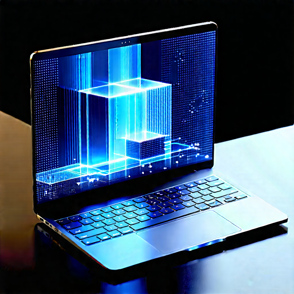 Laptop With Holographic Display With Laptop Computer