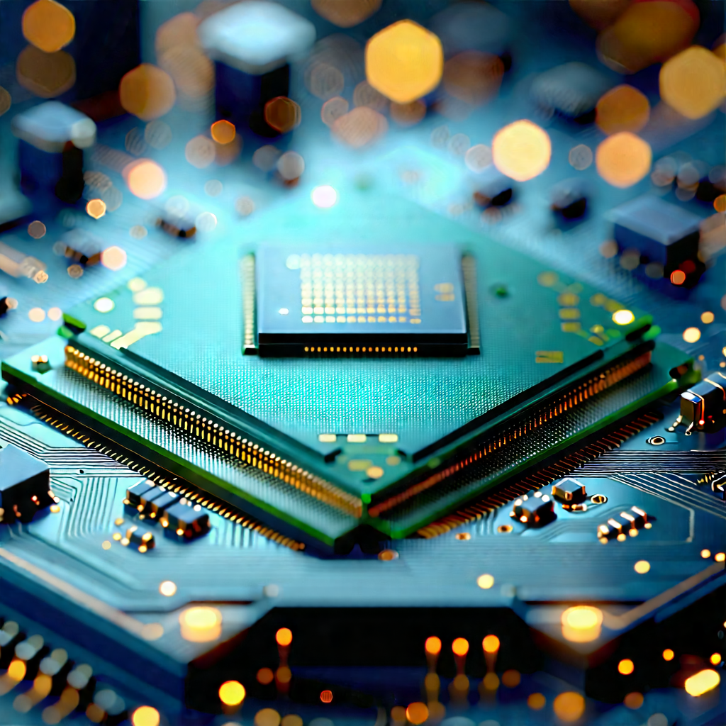 Close-up of microprocessor