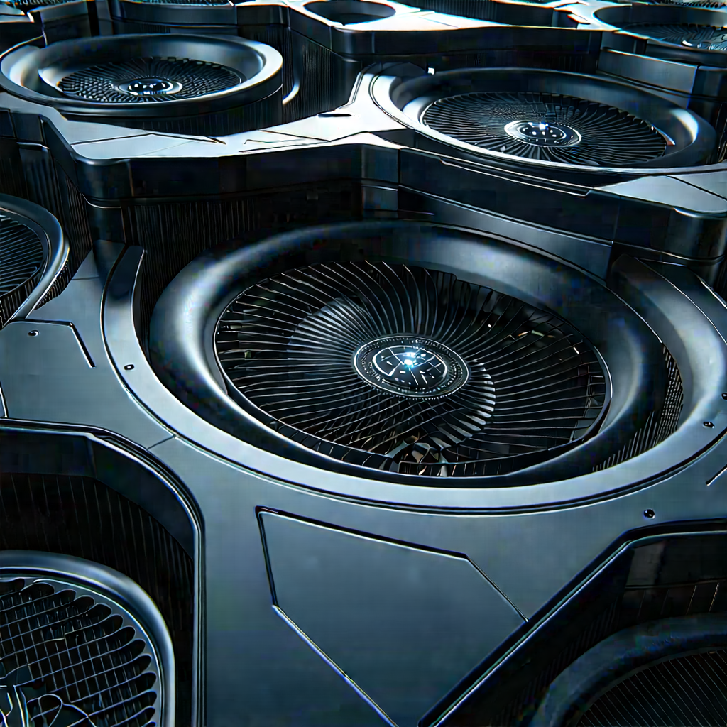 Close-up of cooling system