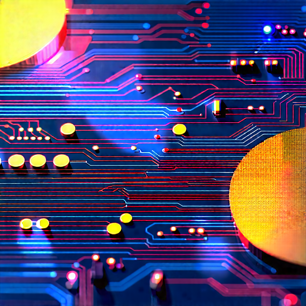 Close-up of electronic circuit