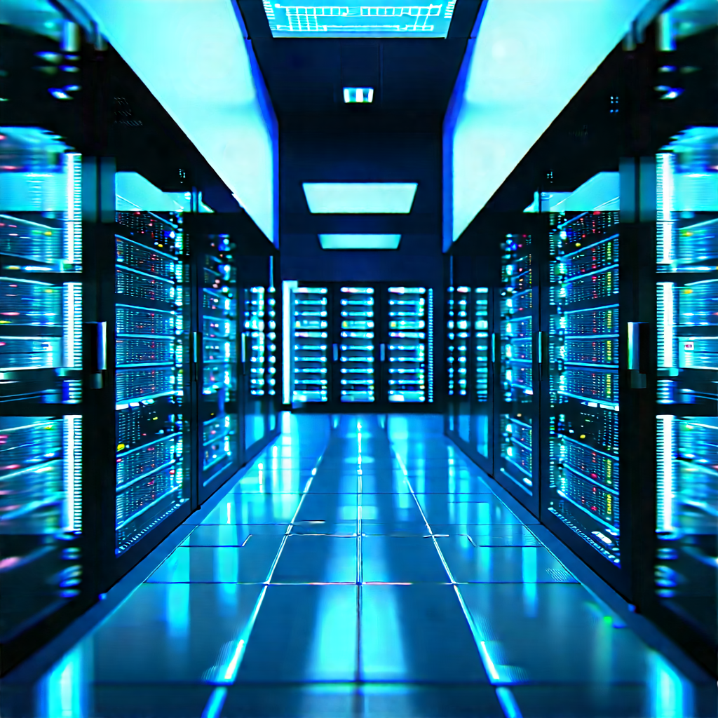 Futuristic server room