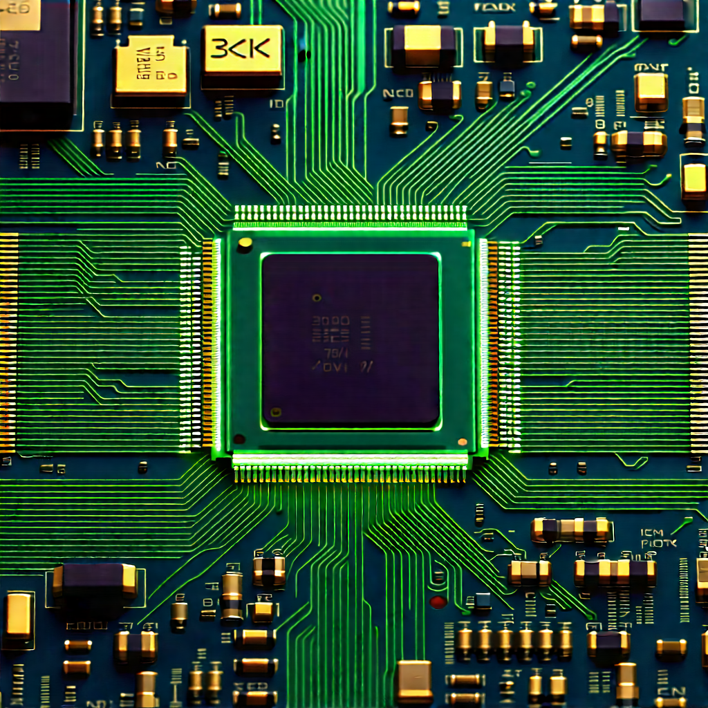 Close-up of microprocessor