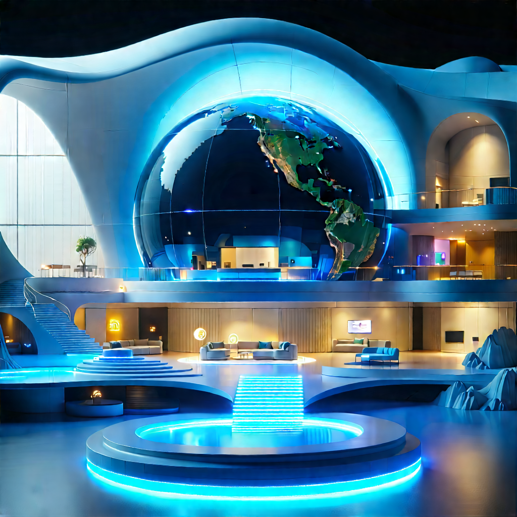 Futuristic Smart Home With Large, Modern