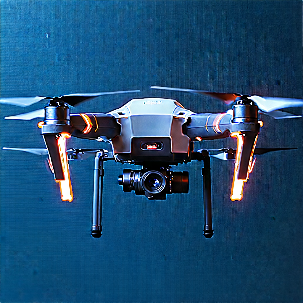 Drone With (digital:1.45) Artwork With Drone Flying