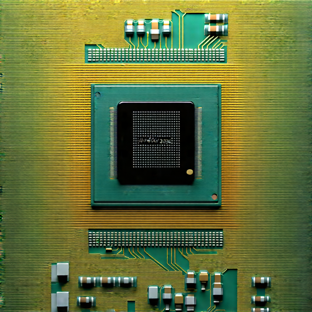 Close-up of microprocessor