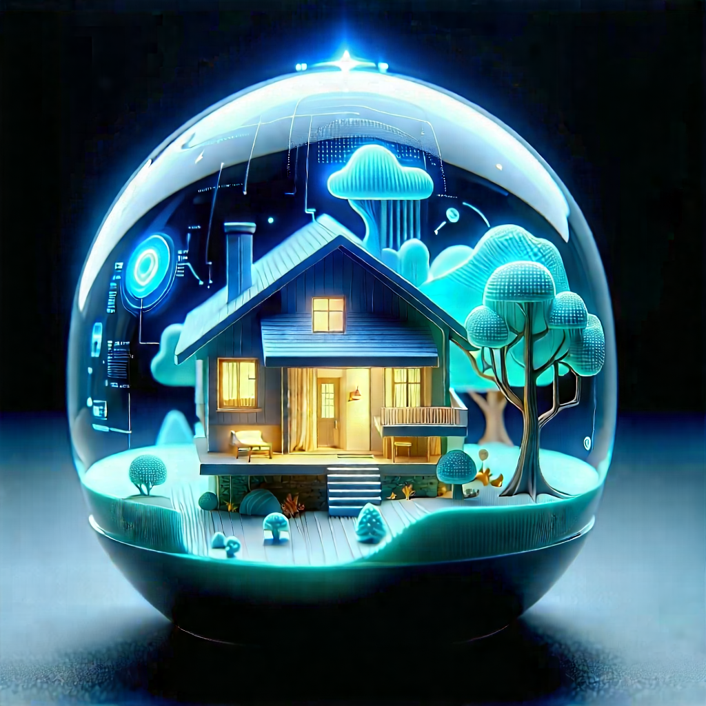 Smart Home Device With User Interface With House Depicted