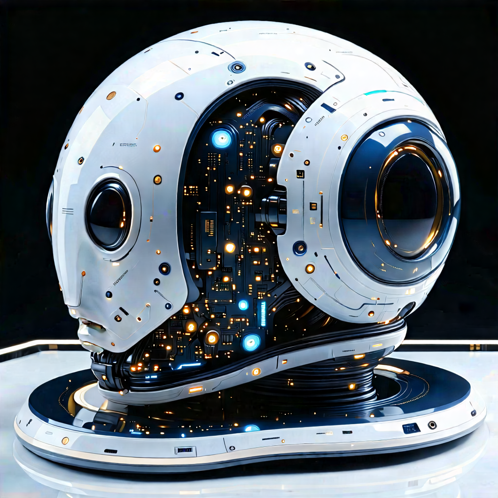 Artificial Intelligence Visualization With White Sphere