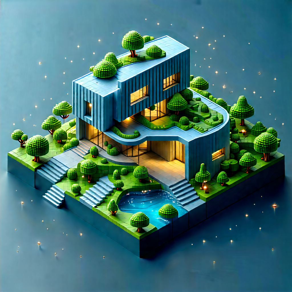 Digital Transformation Visualization With Blue Green