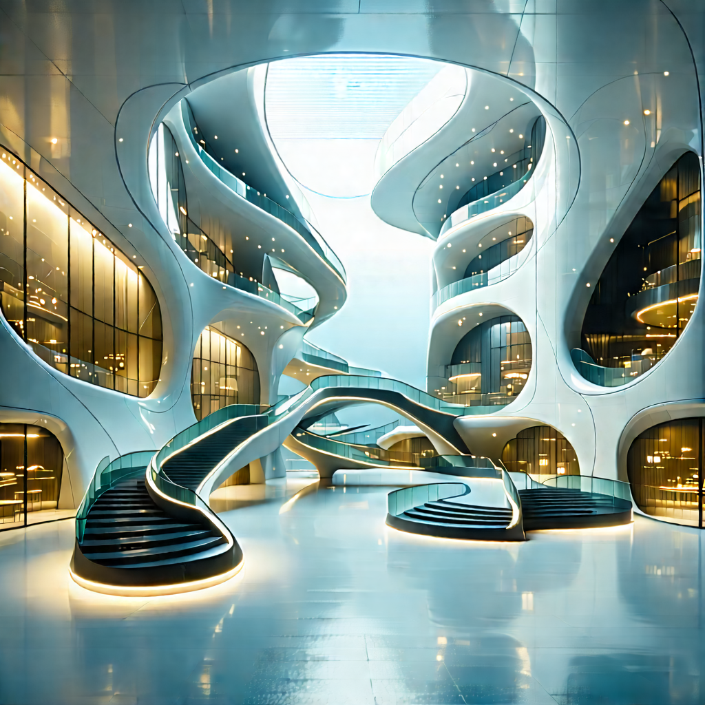 Futuristic Innovation Hub With Large, Modern