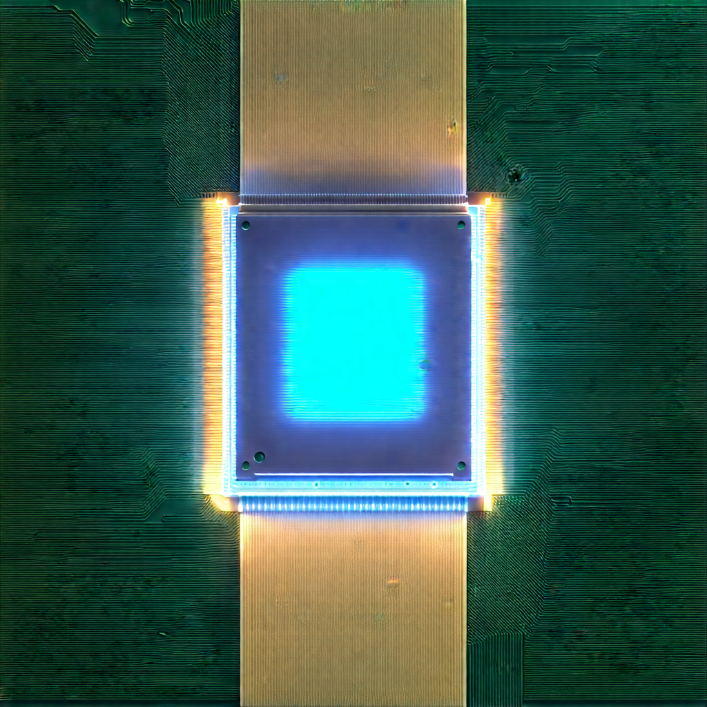 Close-up of microprocessor