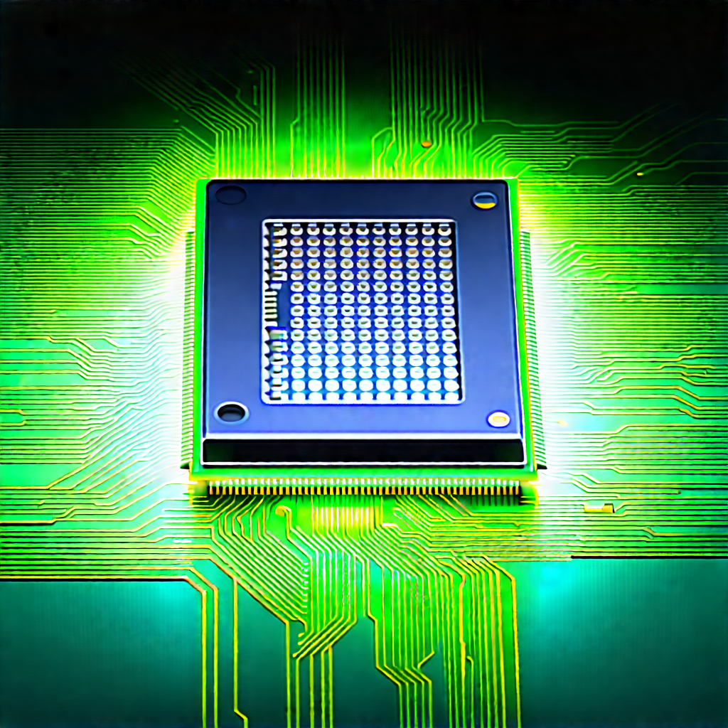 Close-up of microprocessor