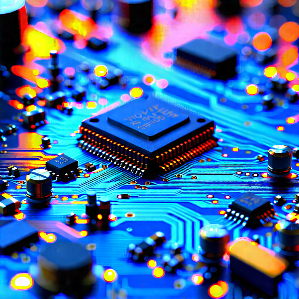 Close-up of electronic circuit