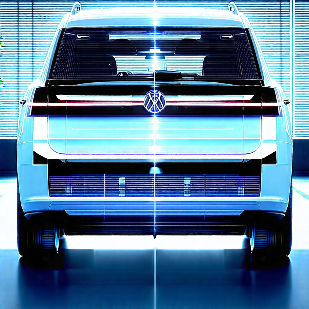 Automotive Technology In Manufacturing Facility With White Volkswagen