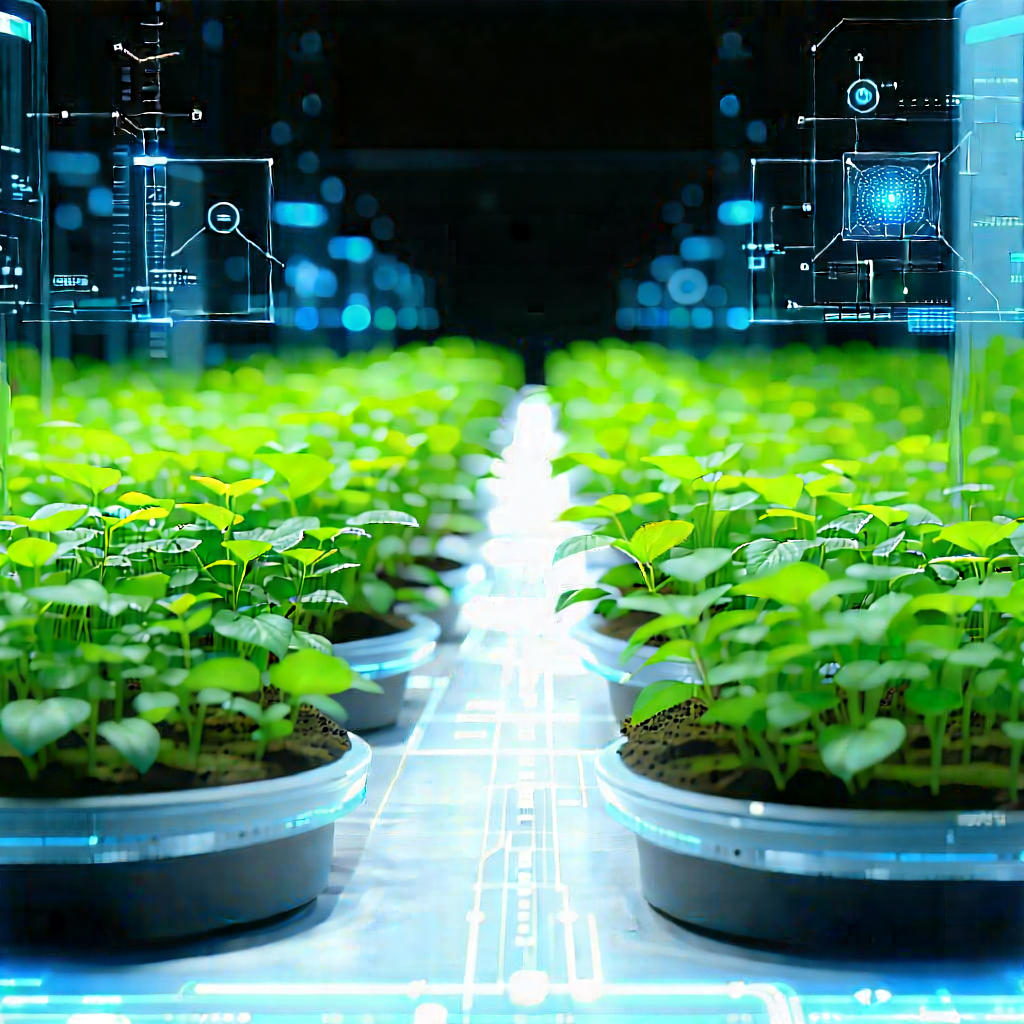 Agricultural Technology In Modern Laboratory With Large Number