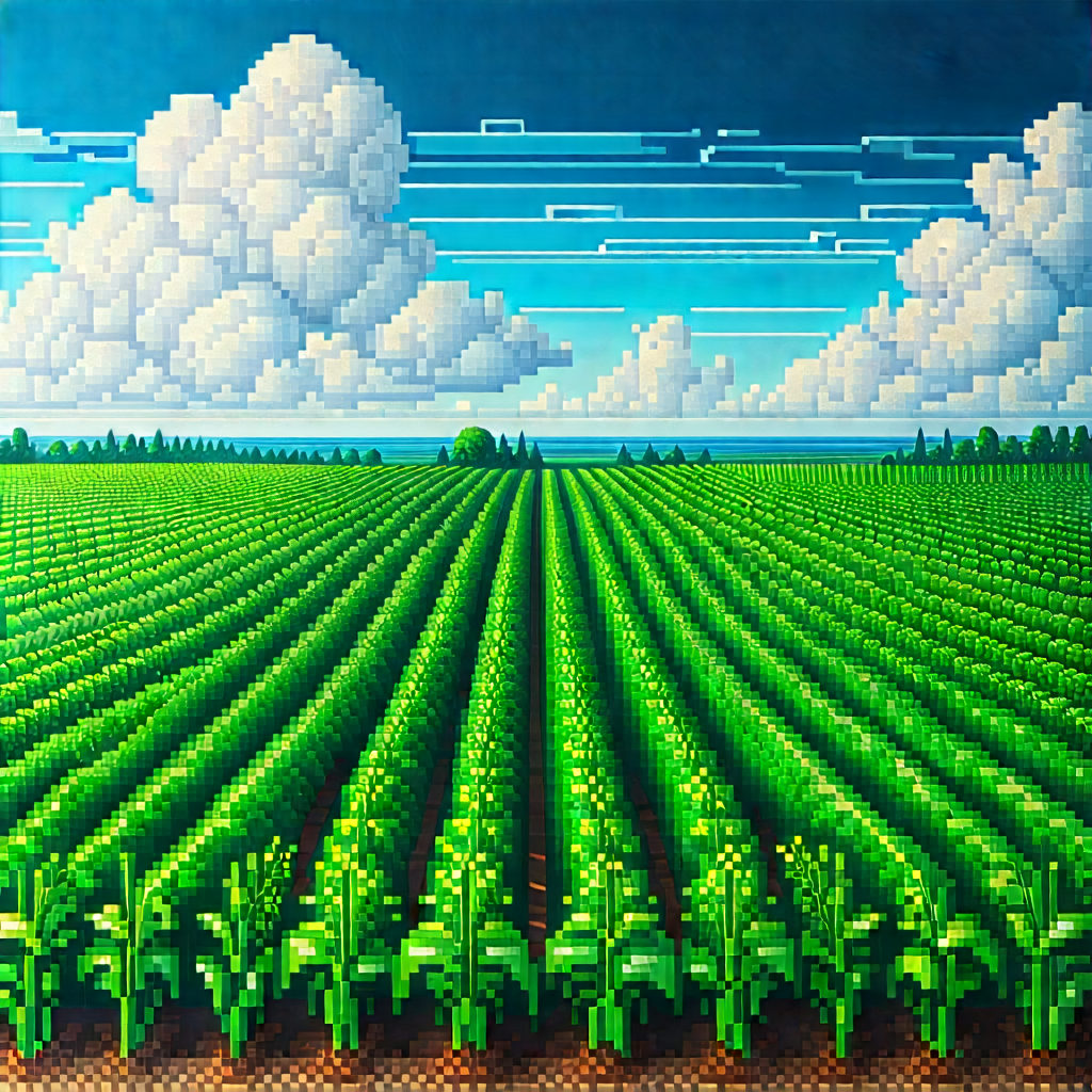 Agricultural Technology In Tech Office With Painting Lush