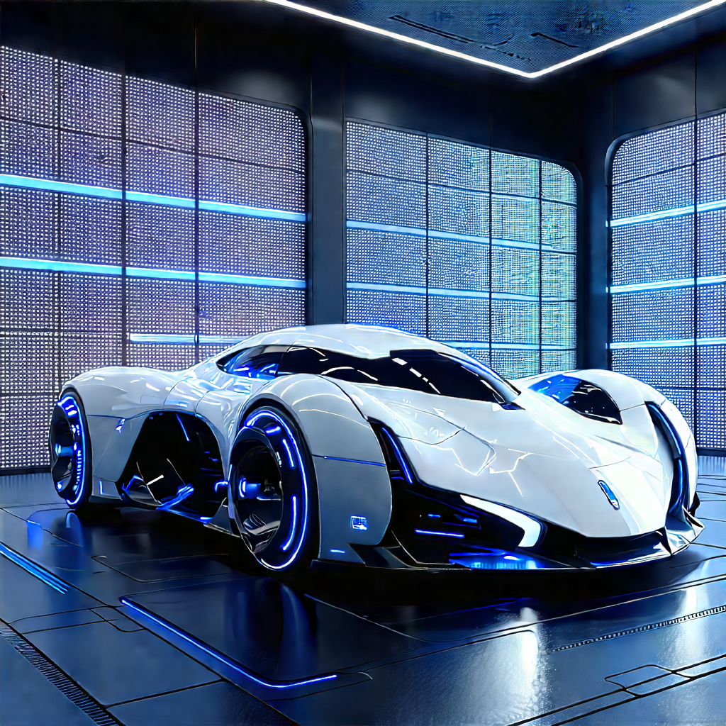 Innovative Electric Vehicle Design With White Sports
