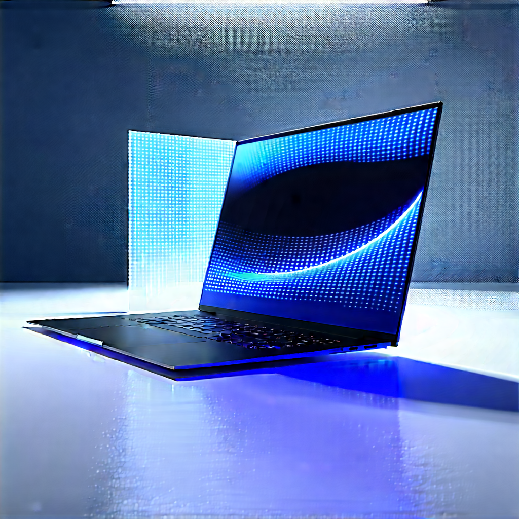Laptop With Holographic Display With Laptop Computer