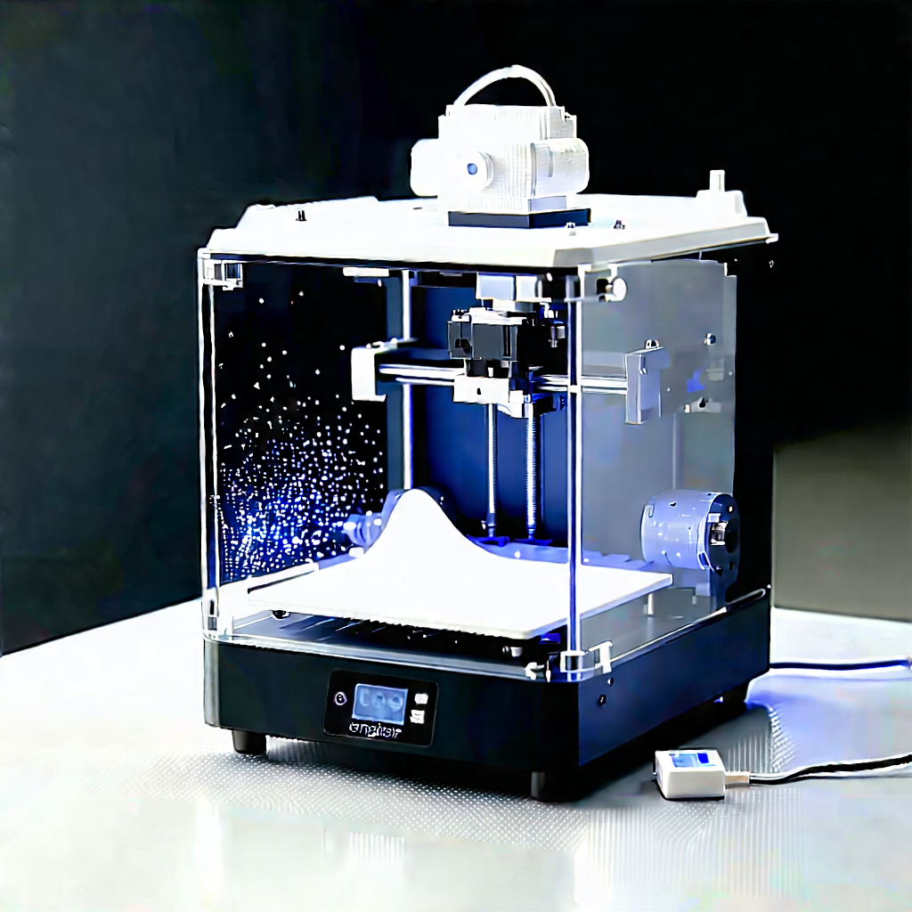 3d Printer With Digital Particles With Printer Shown