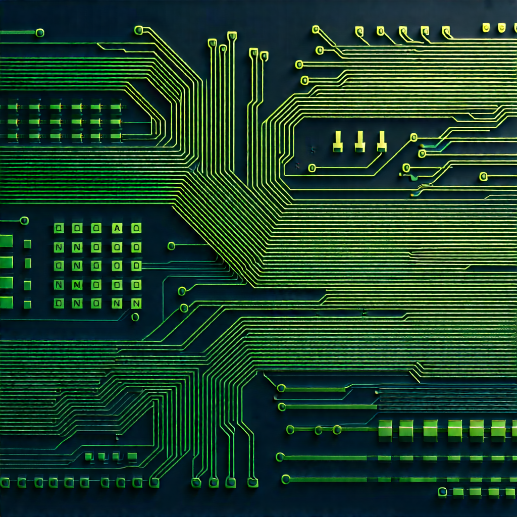 Circuit board with data streams