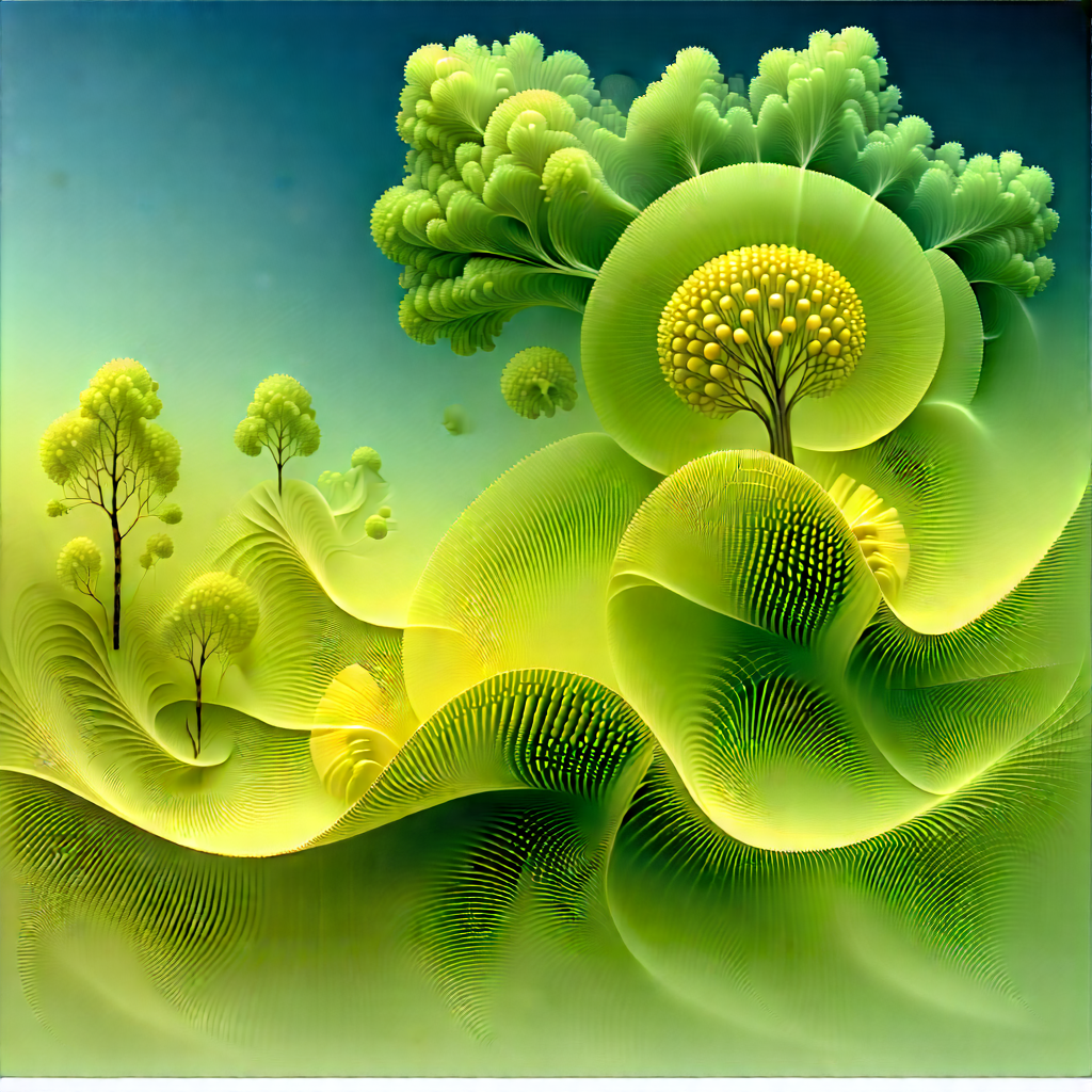Agricultural Technology In Tech Office With Painting Forest