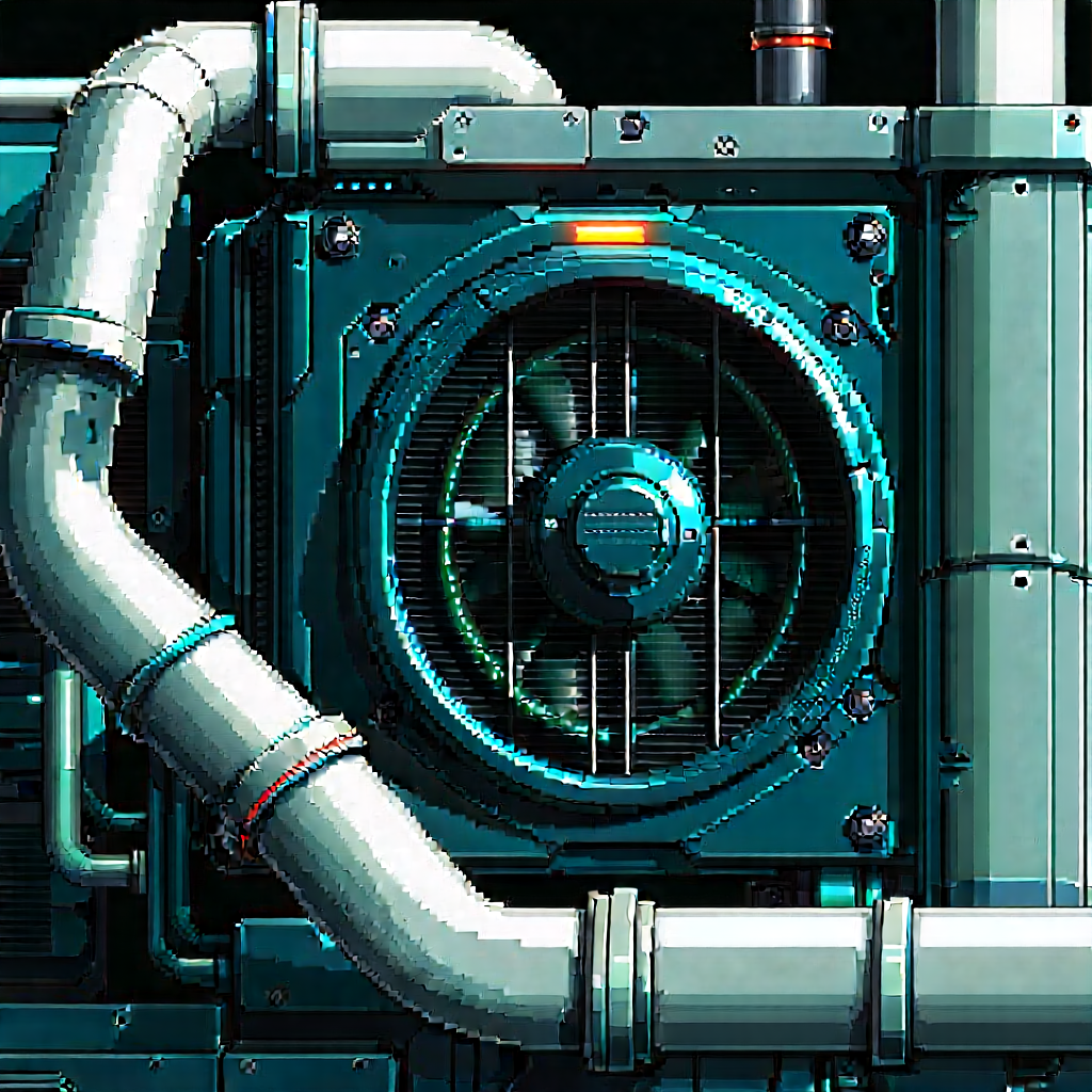 Close-up of cooling system