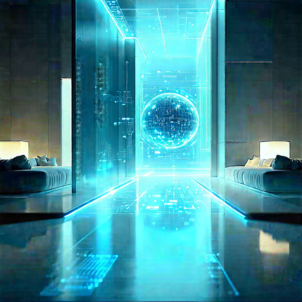 (futuristic:1.2) Smart Home With Image, There