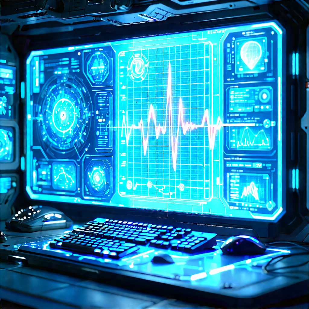 Healthcare Technology In Tech Office With Futuristic Computer