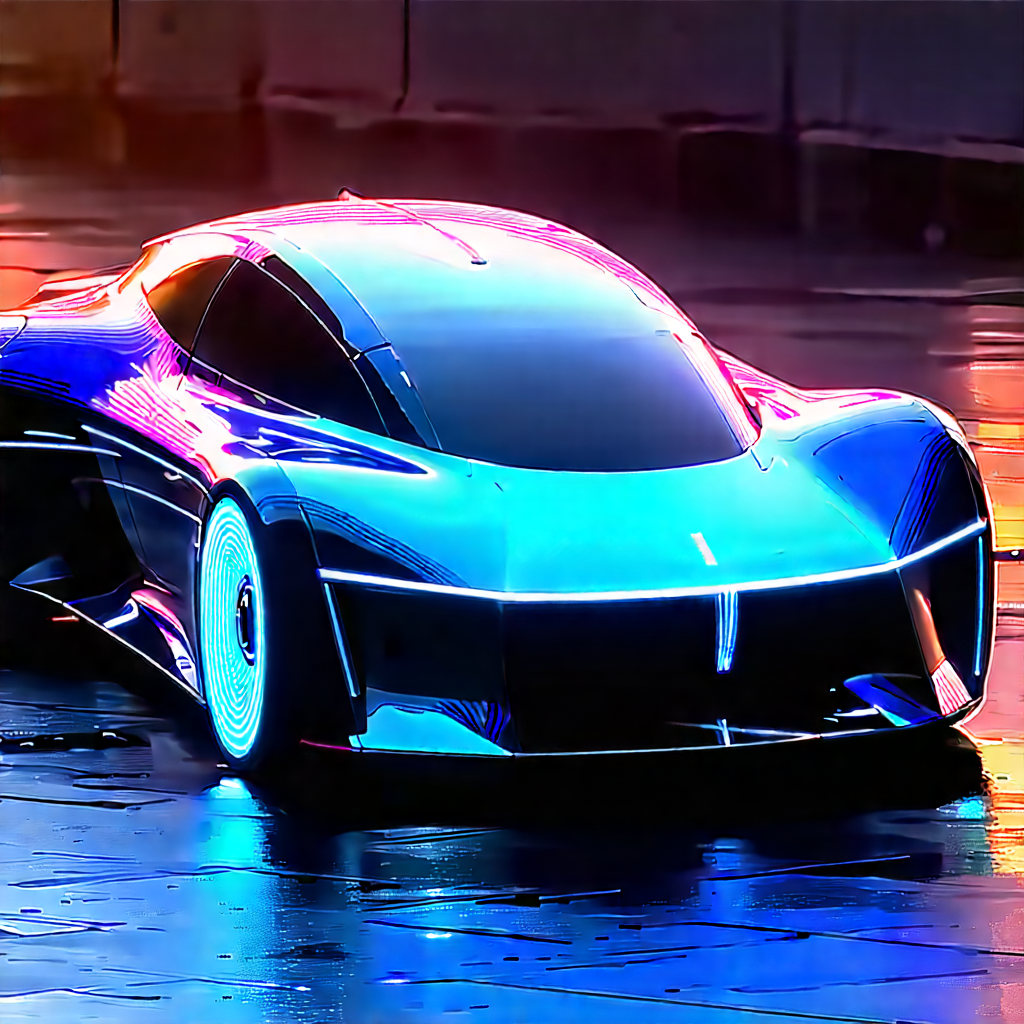 Innovative Electric Vehicle Design With Futuristic-looking Blue