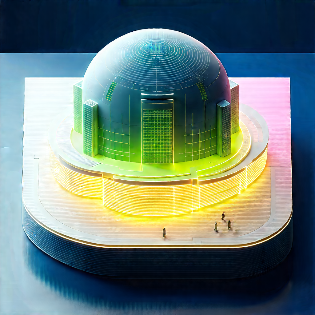 Futuristic innovation hub