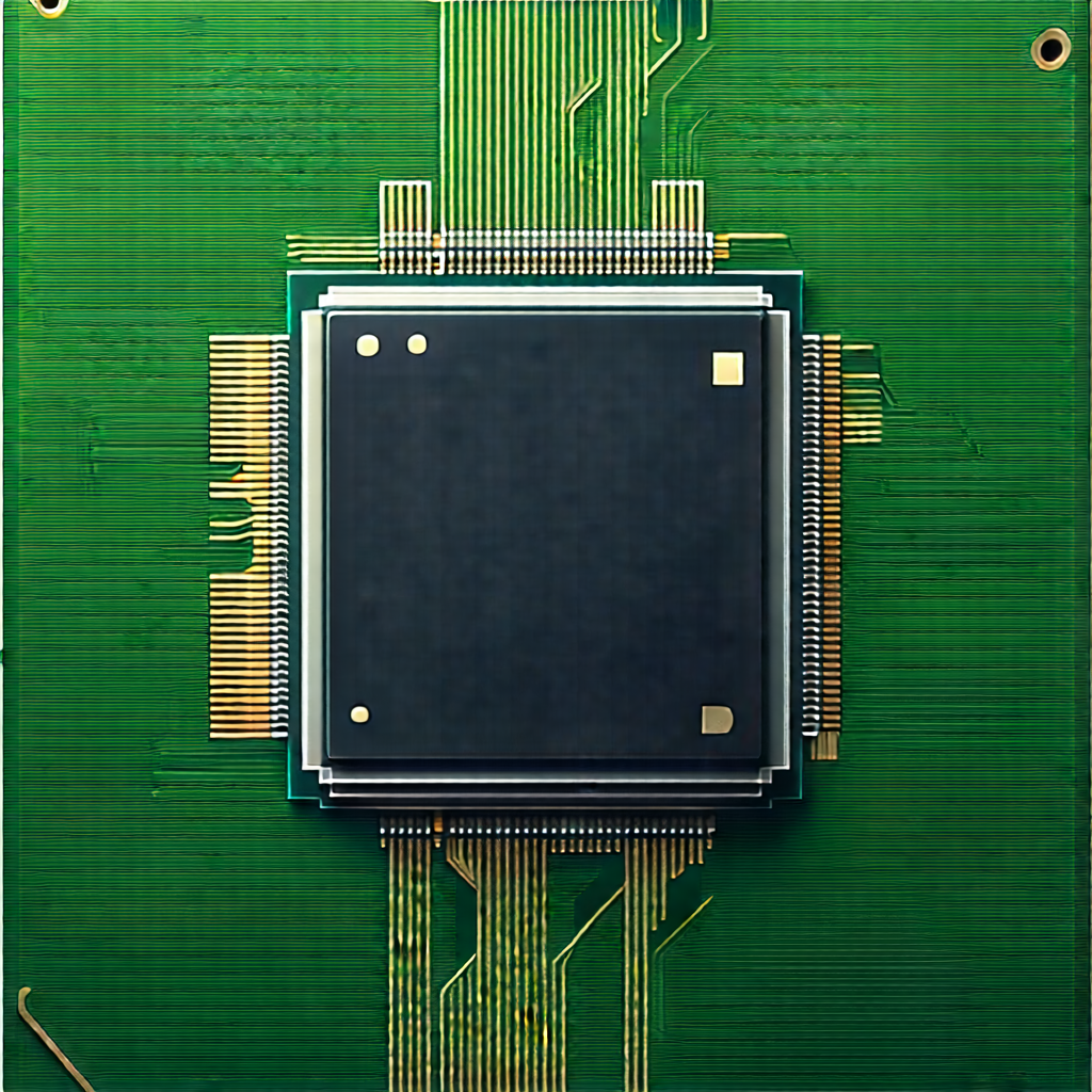 Close-up of microprocessor