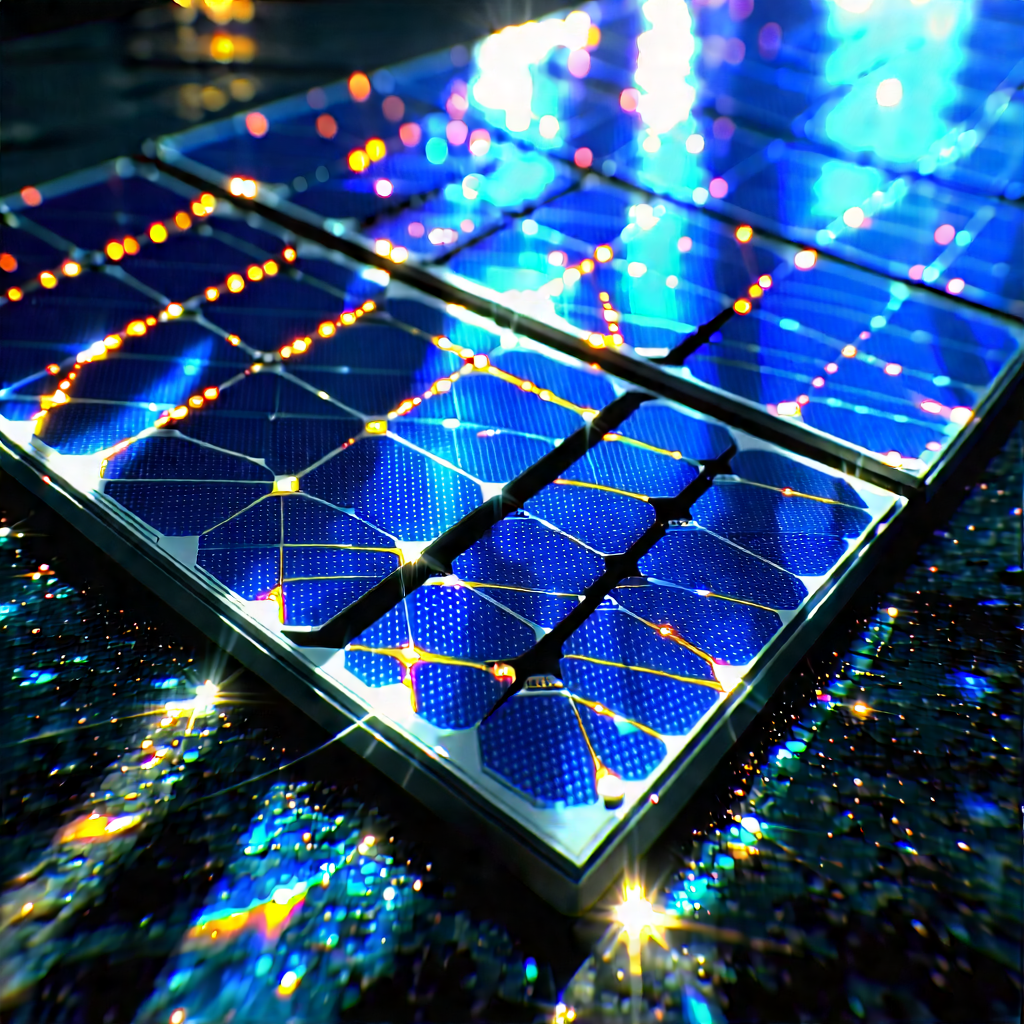 Solar Panel With Holographic Projection With Solar Panel