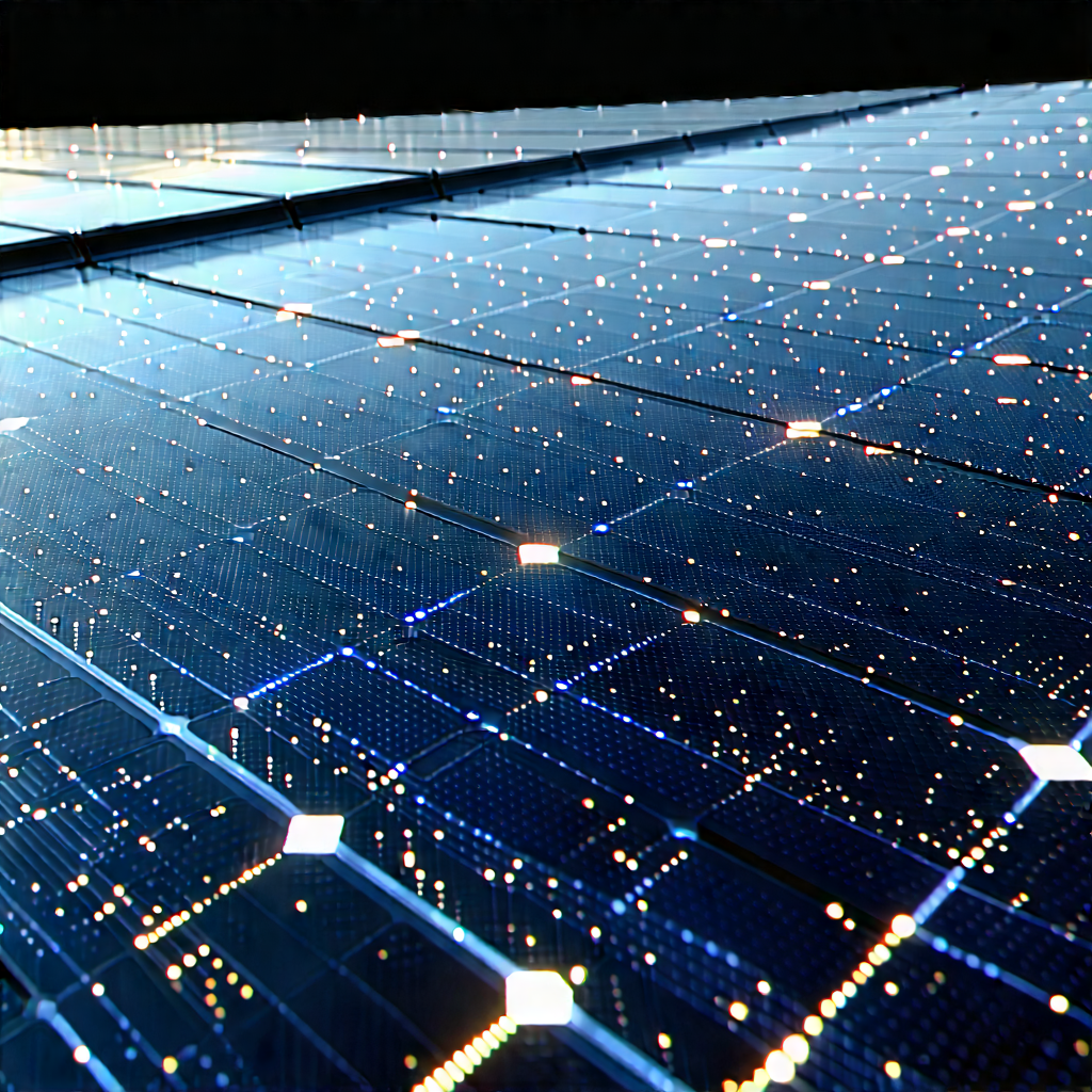 Solar panel with data streams