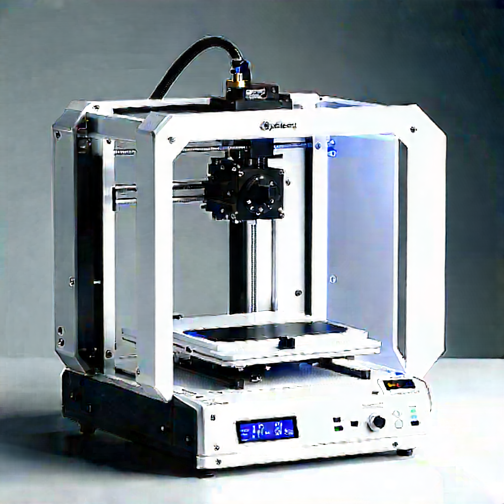 3d Printer With (digital:1.46) Particles With White Printer