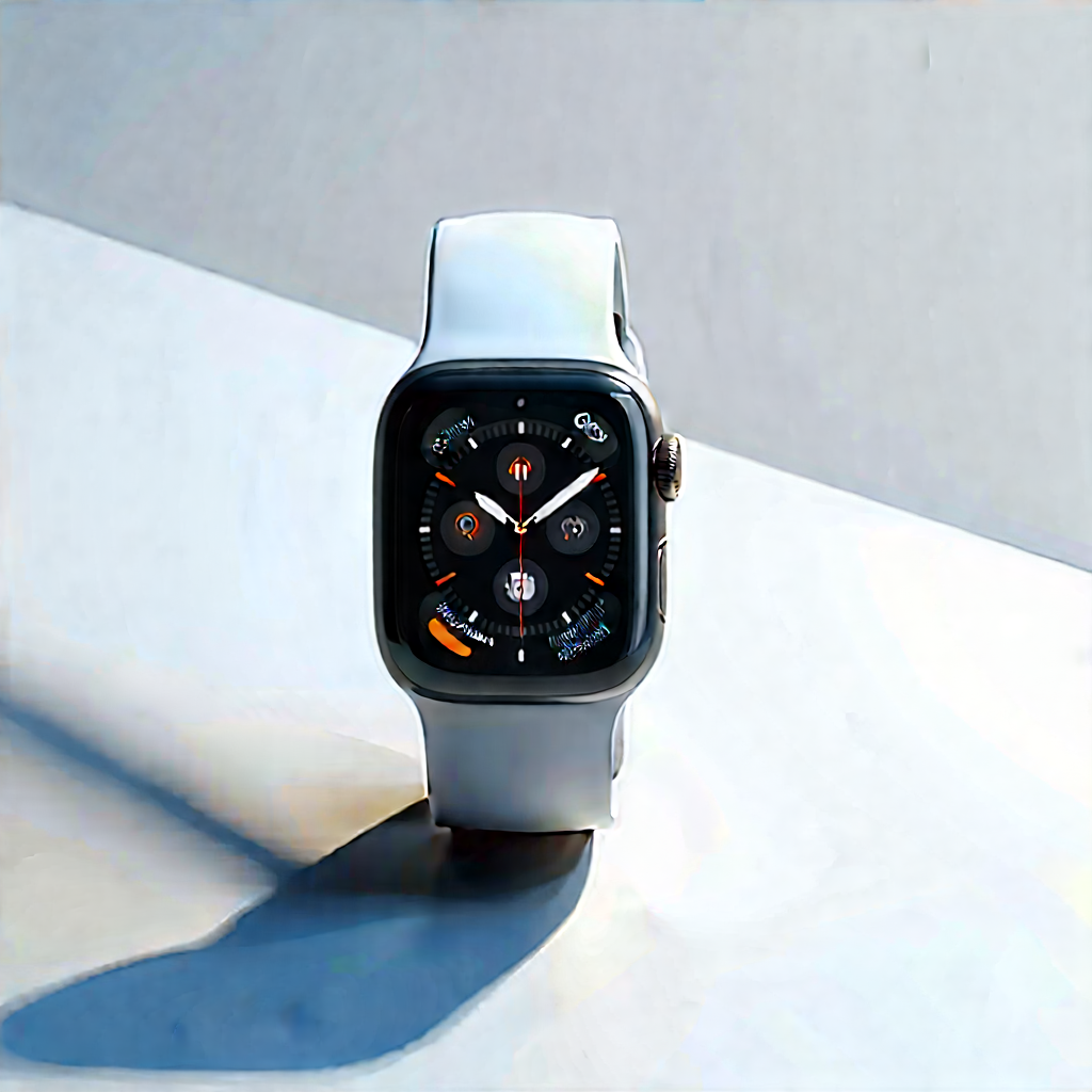Smart Watch With User Interface With Close-up White