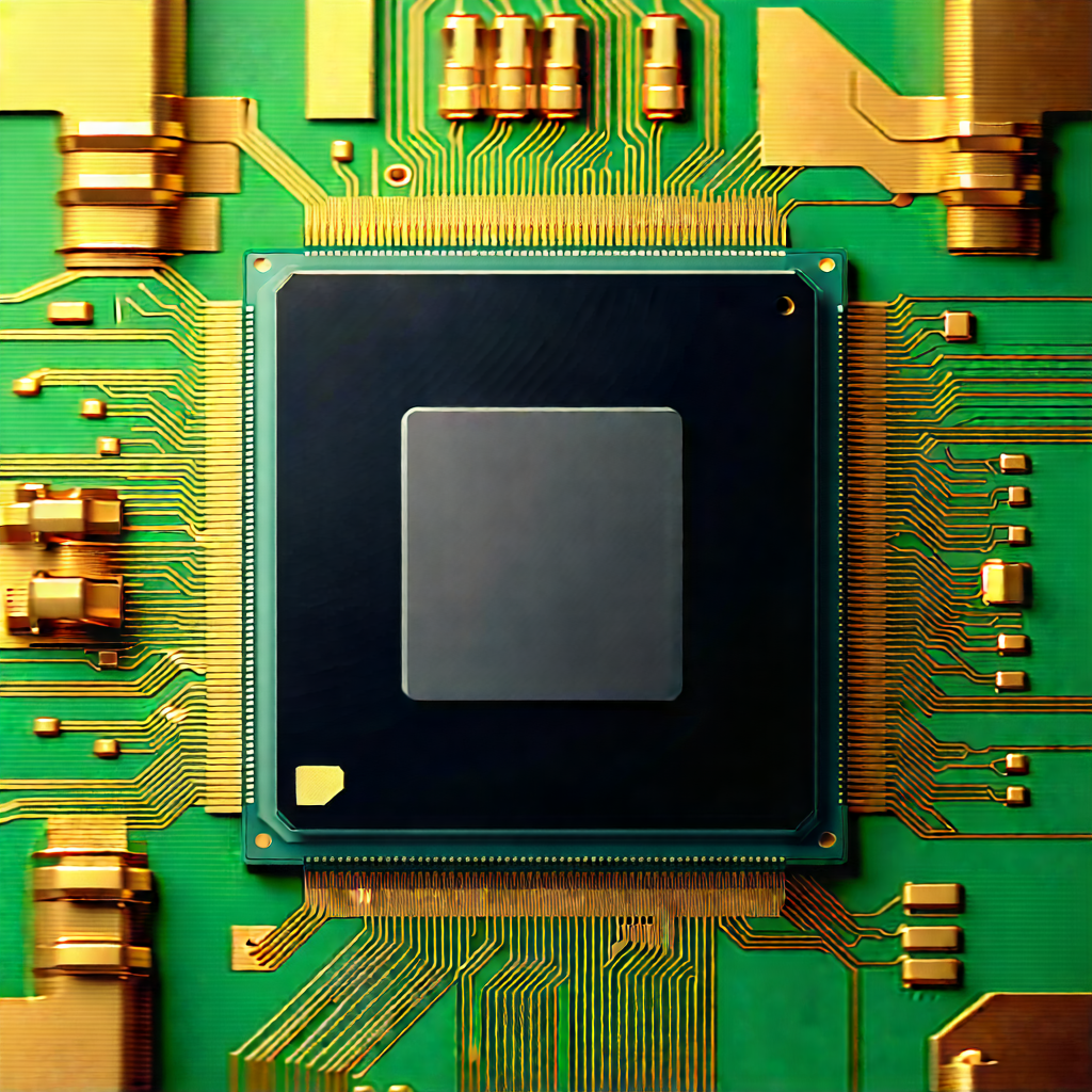 Close-up Of Microprocessor With Close-up Computer