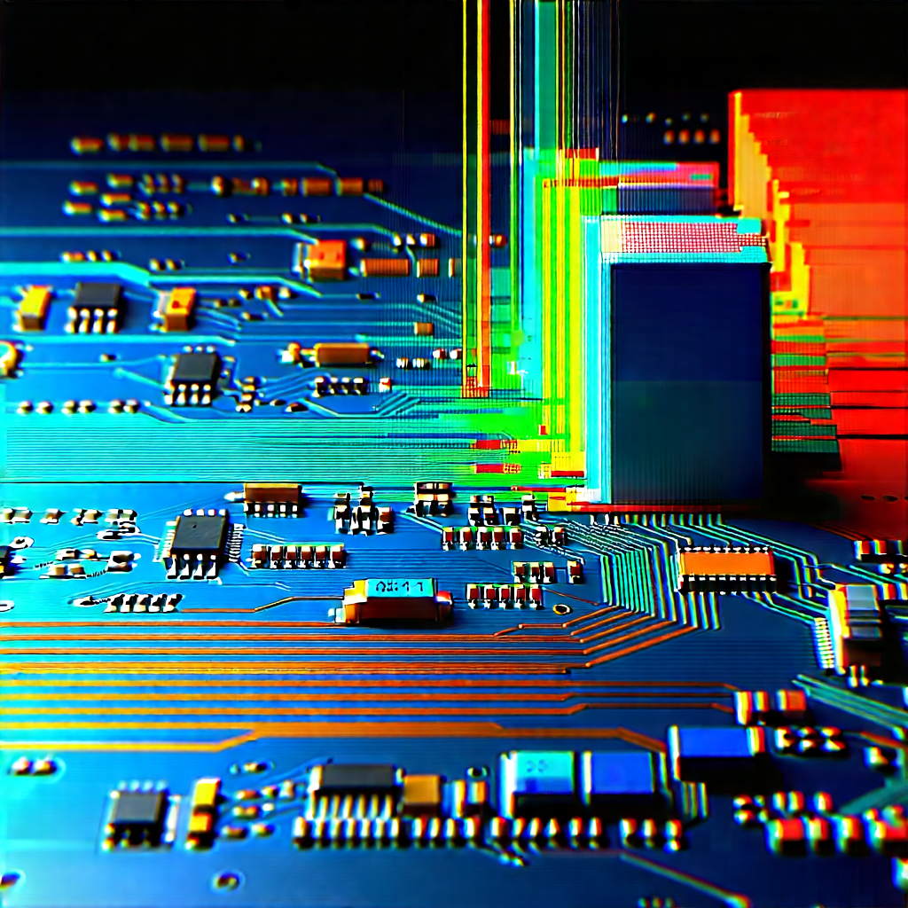 Close-up of electronic circuit